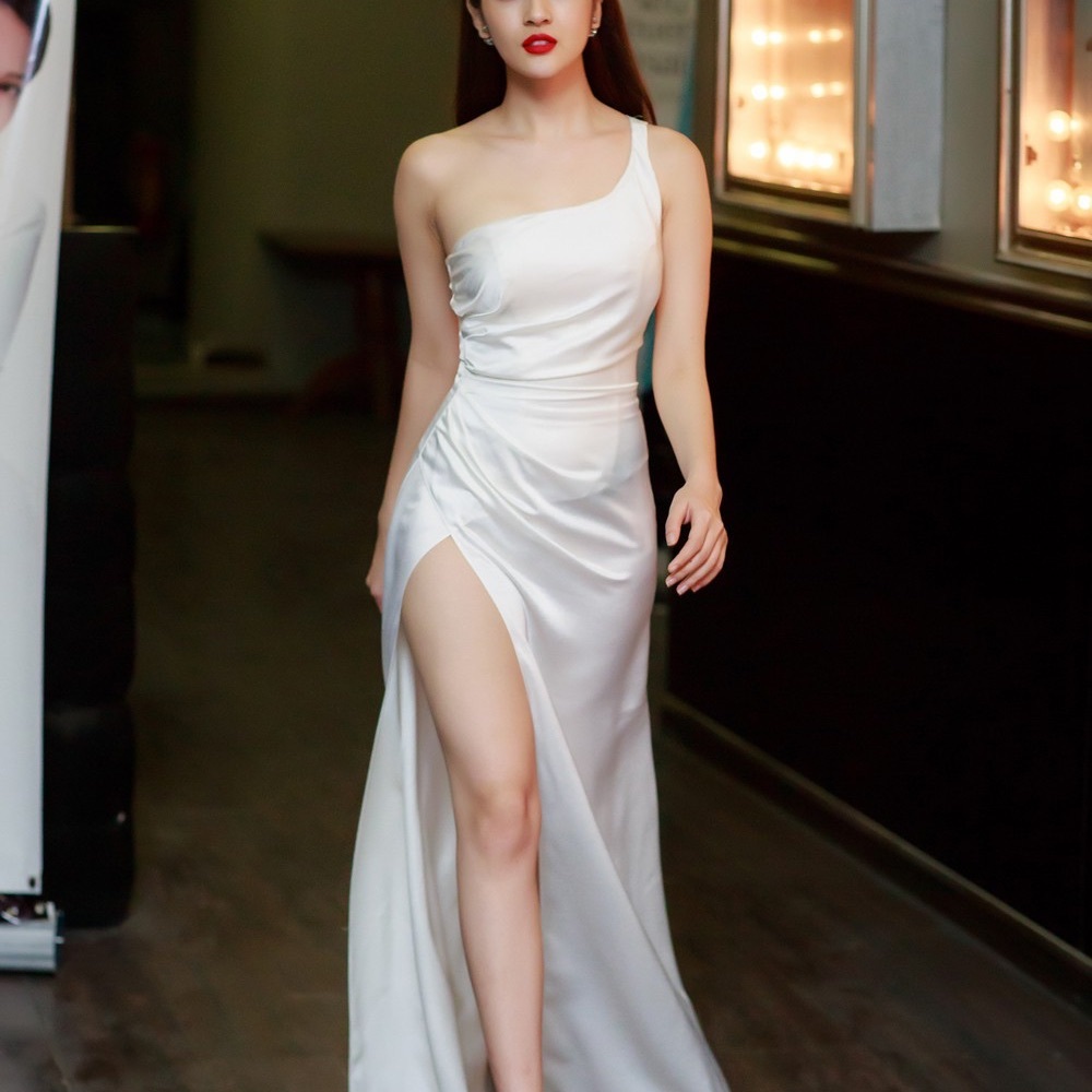 Prom White One-Shoulder Cut-out Dress - Size S - Picture 2 of 2